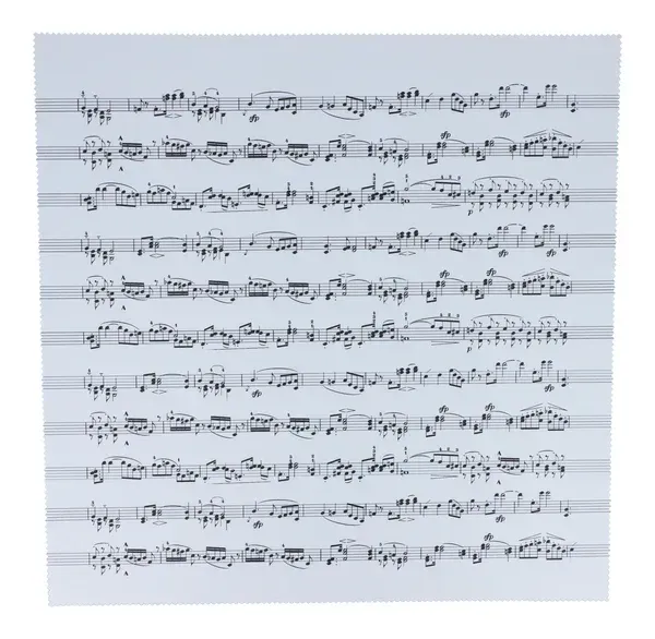 Putztuch für Instrument mit Noten 30x30