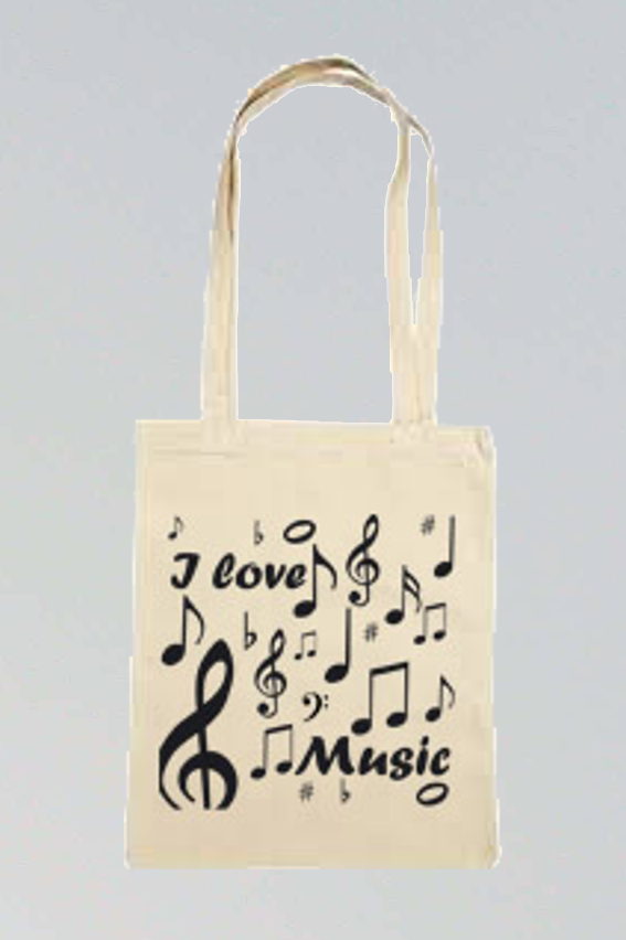 Tasche Noten Beutel Henkeltasche Einkaufstasche