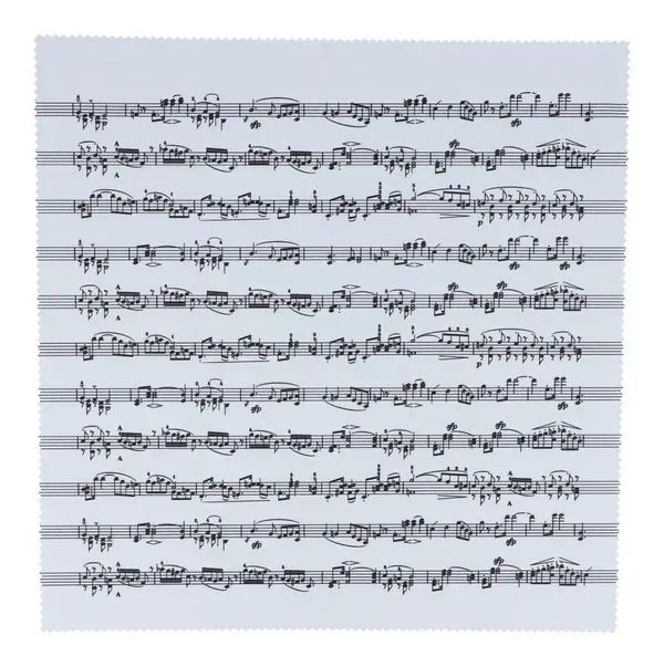 Putztuch für Instrument mit Noten 22 x 22 cm