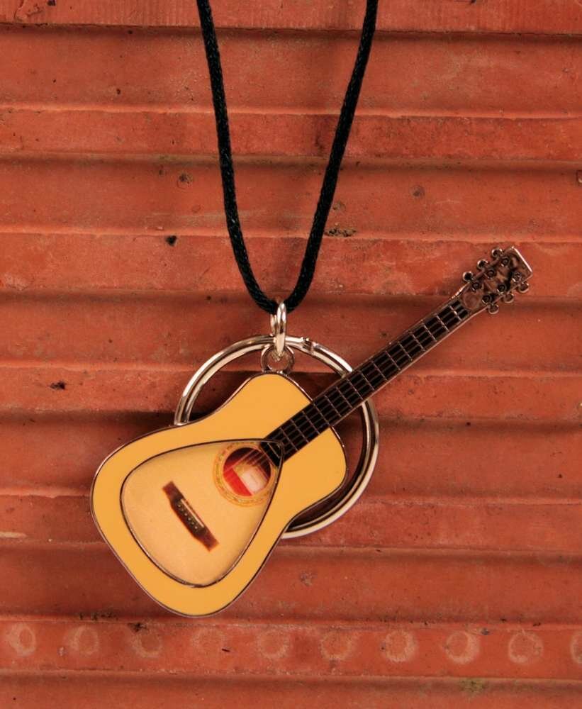 Plektrum Pick mit Gitarre und Kette