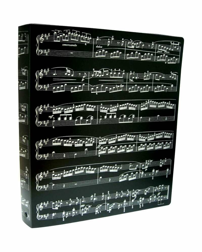 Ringbuch Ordner Noten schwarz schmal 4 Ringe