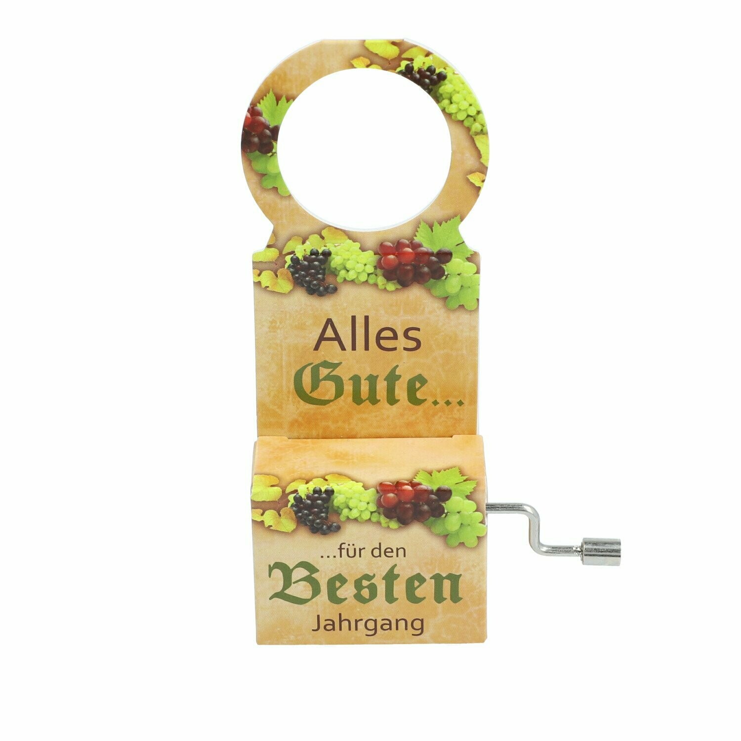 Geburtstag Spieluhr Drehorgel Musixboc für Weinflaschen