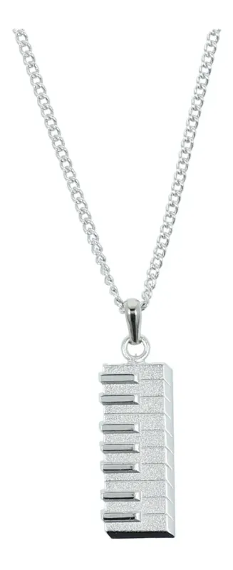 Kette mit Keyboard silberfarben