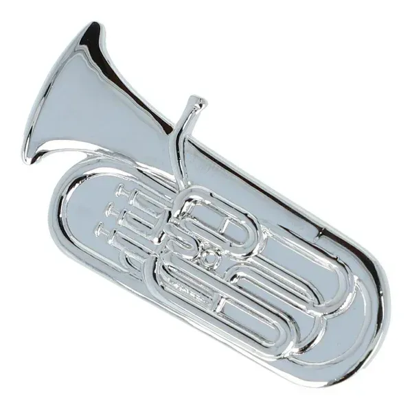 Brosche Tuba silberfarben bass Anstecker Nadel