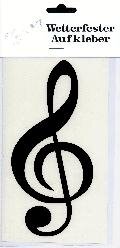 Aufkleber Violinschlüssel Notenschlüssel schwarz
