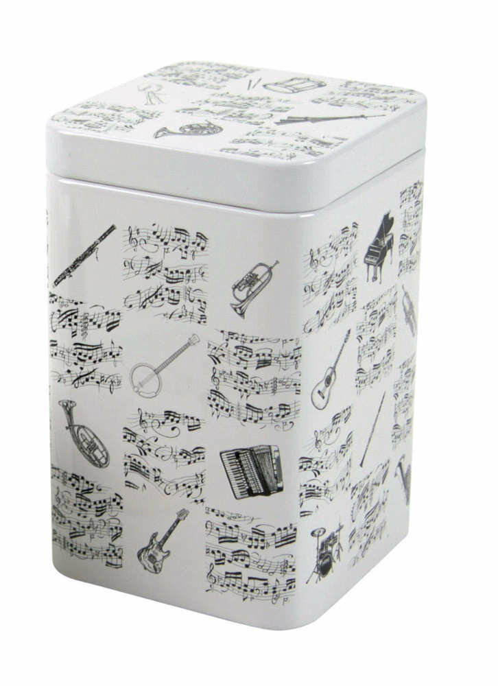 Teedose oder Kaffeedose mit Musikdesign