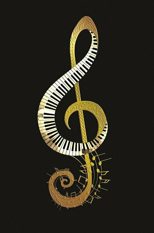 Karte Noten Violinschlüssel Notenschlüssel