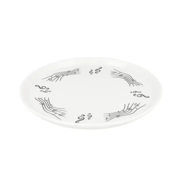 Teller Noten und Violinschlüssel