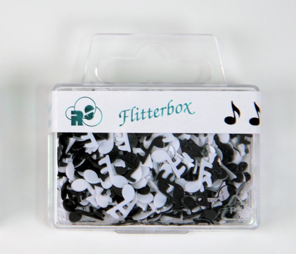 10 Stück Flitterbox Noten Notendeko Flitter