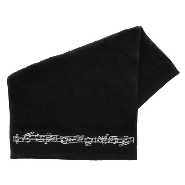 Gästehandtuch mit Noten schwarz 10 Stück