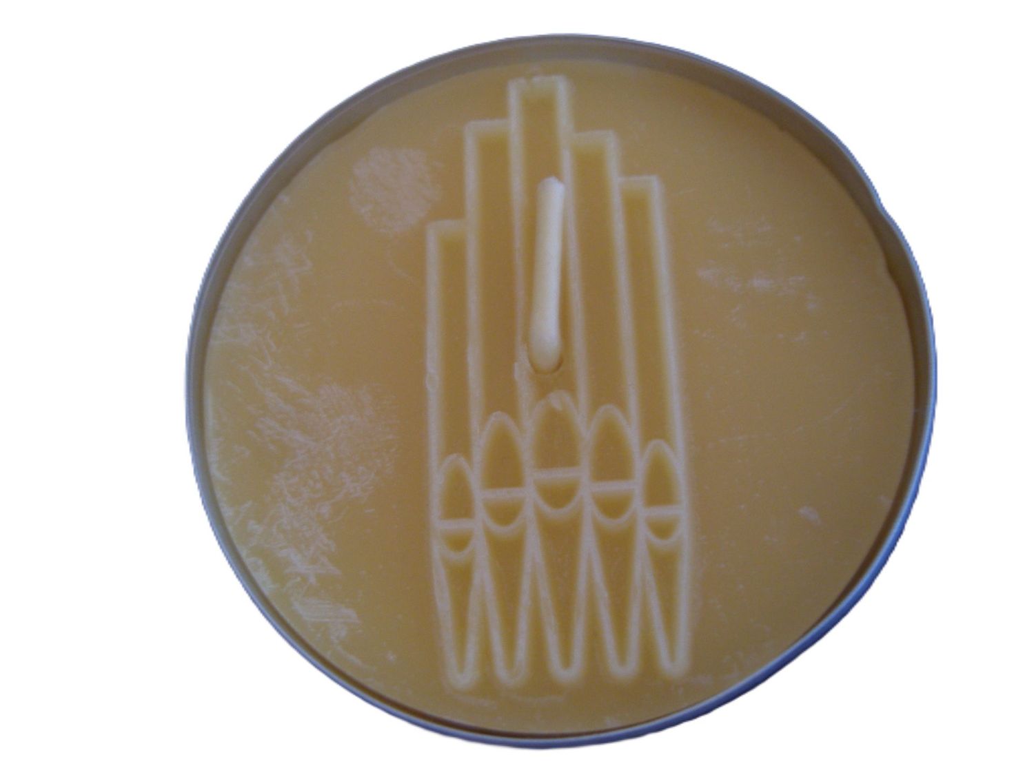 Bienenwachs Teelicht groß 60 mm mit Orgelpfeifen