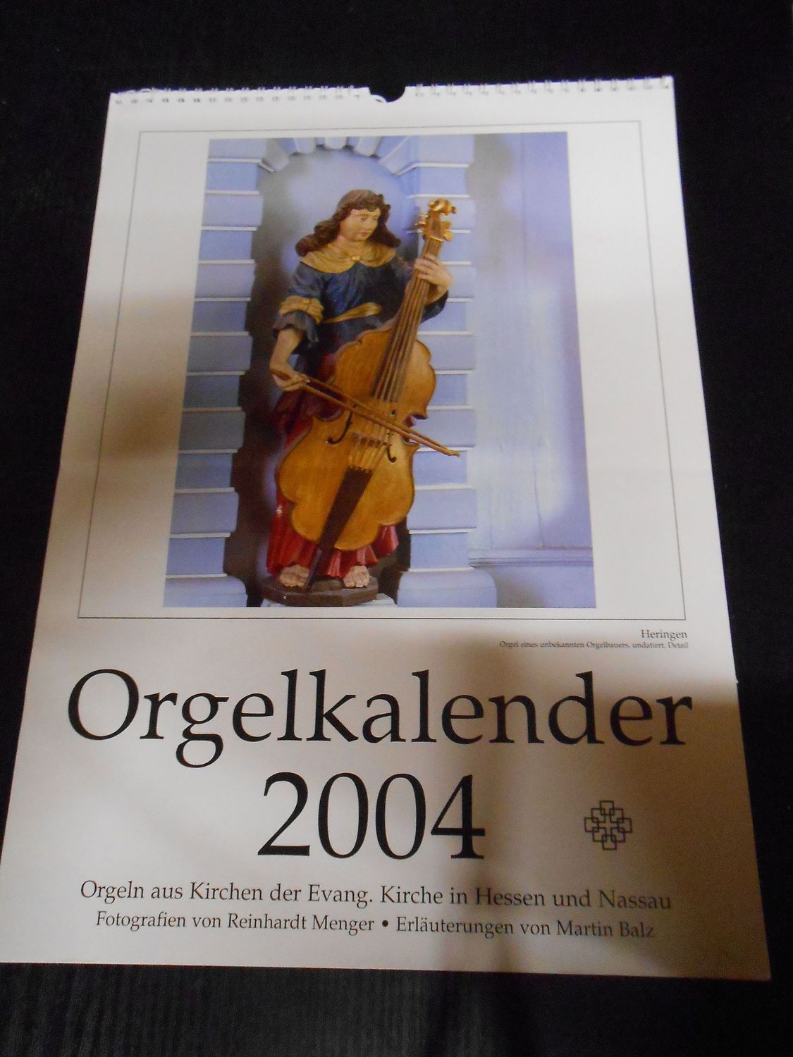 Orgelkalender aus der Ev.Kirche Hessen + Nassau 30 x 40 cm von 2004