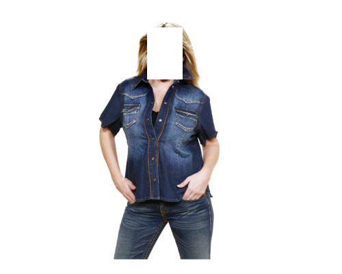 Damen-Jeansbluse, Gr. 52
