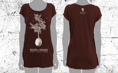 Roots and Roads Girlie T-shirt - Bordeaux