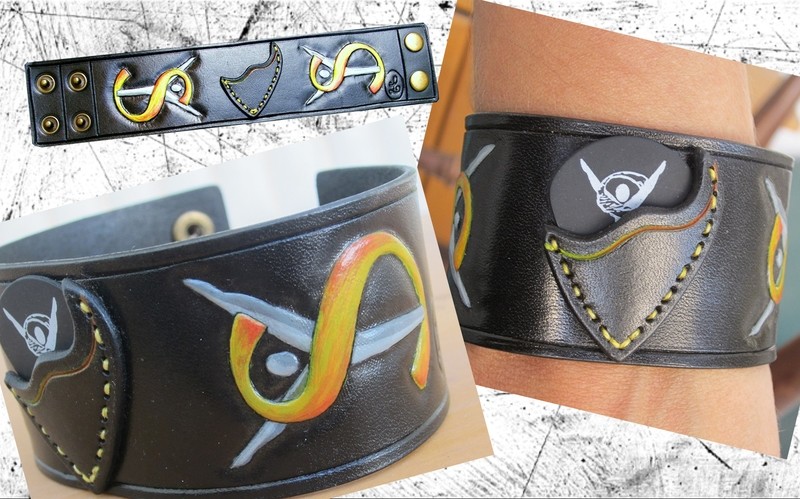 Guitar Pick Veg-Tanned Bracelet - Limited Edition – Black