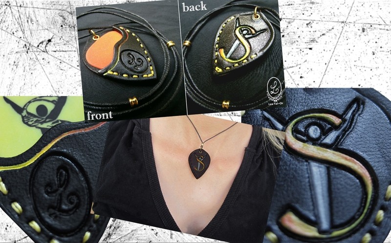 Guitar Pick Veg-Tanned Pendant - Limited Edition – Black