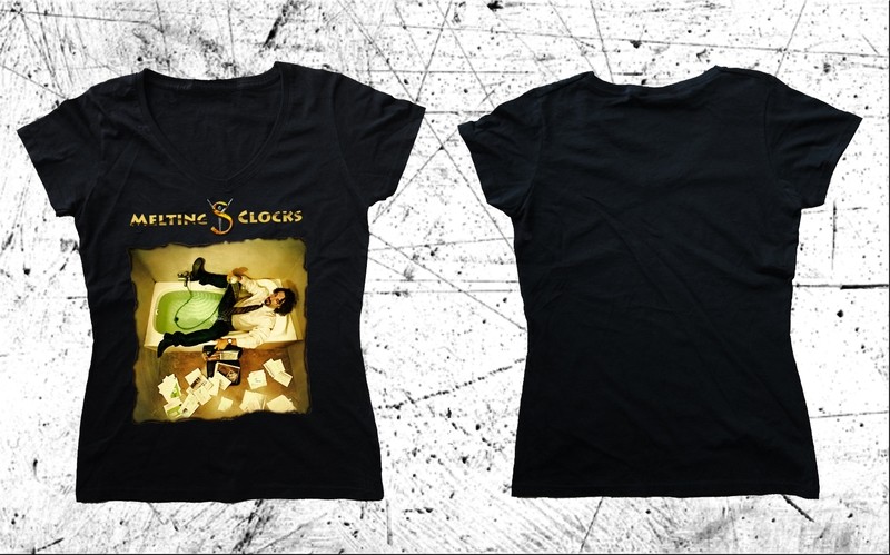 Yossi in the bathtub Girlie T-shirt – Black (SALE)