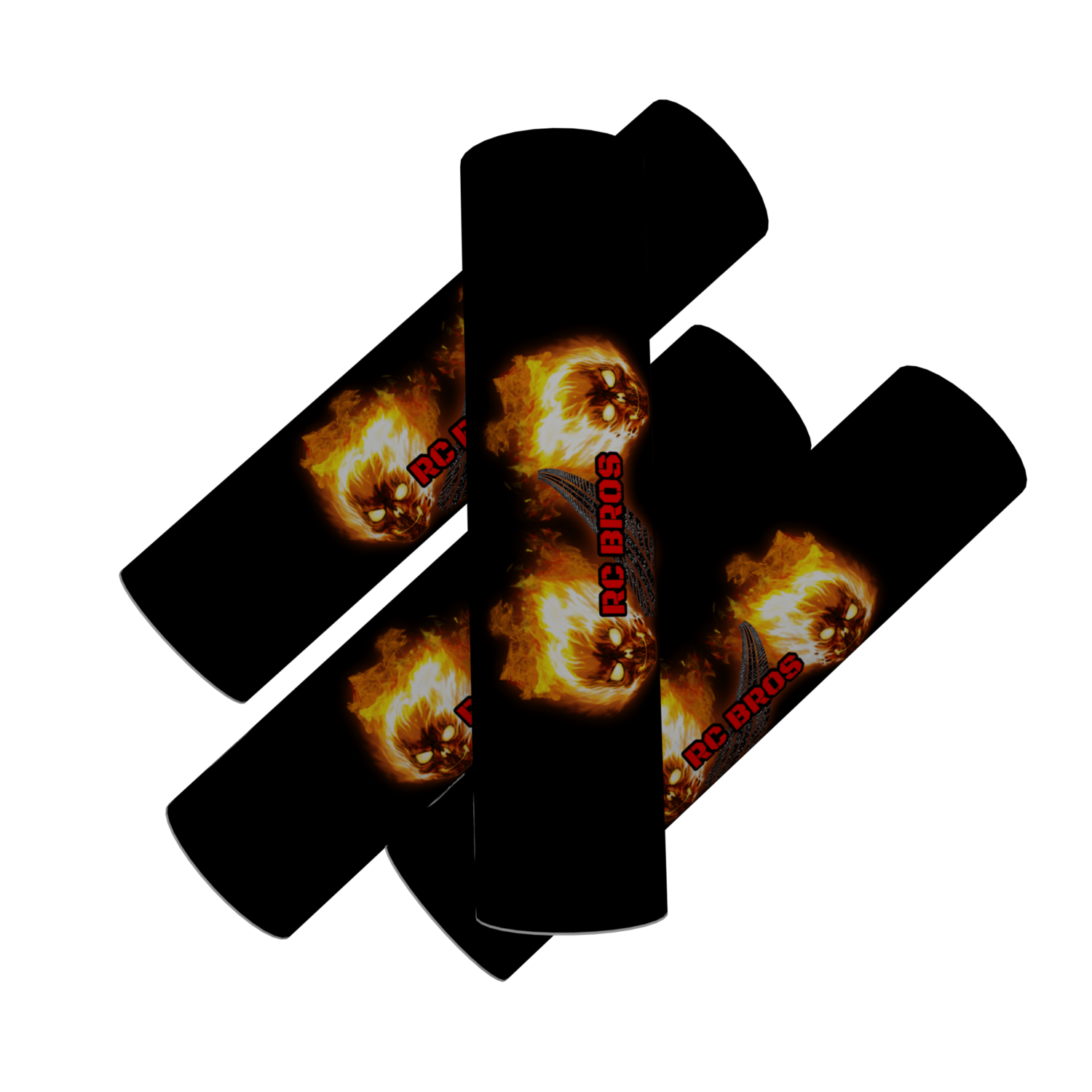 Artfully RC - Dämpfersocken, RC-Bros, 4er Set, Größe: 1/10, Design: RC-Bros - Fire-Skulls