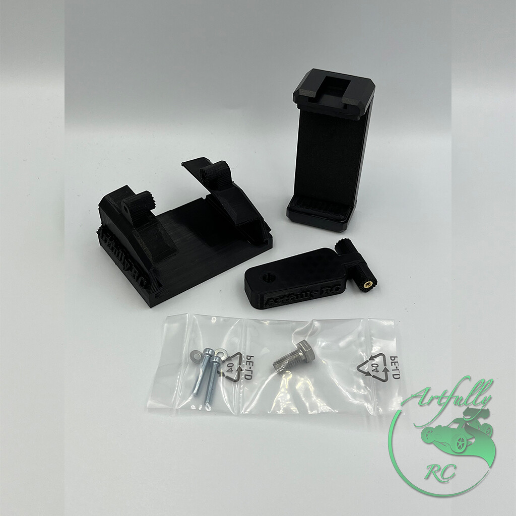 Artfully RC - Aufschub-Handyhalter Absima CR3.4, CR6S, DumboRC, Farbauswahl: schwarz