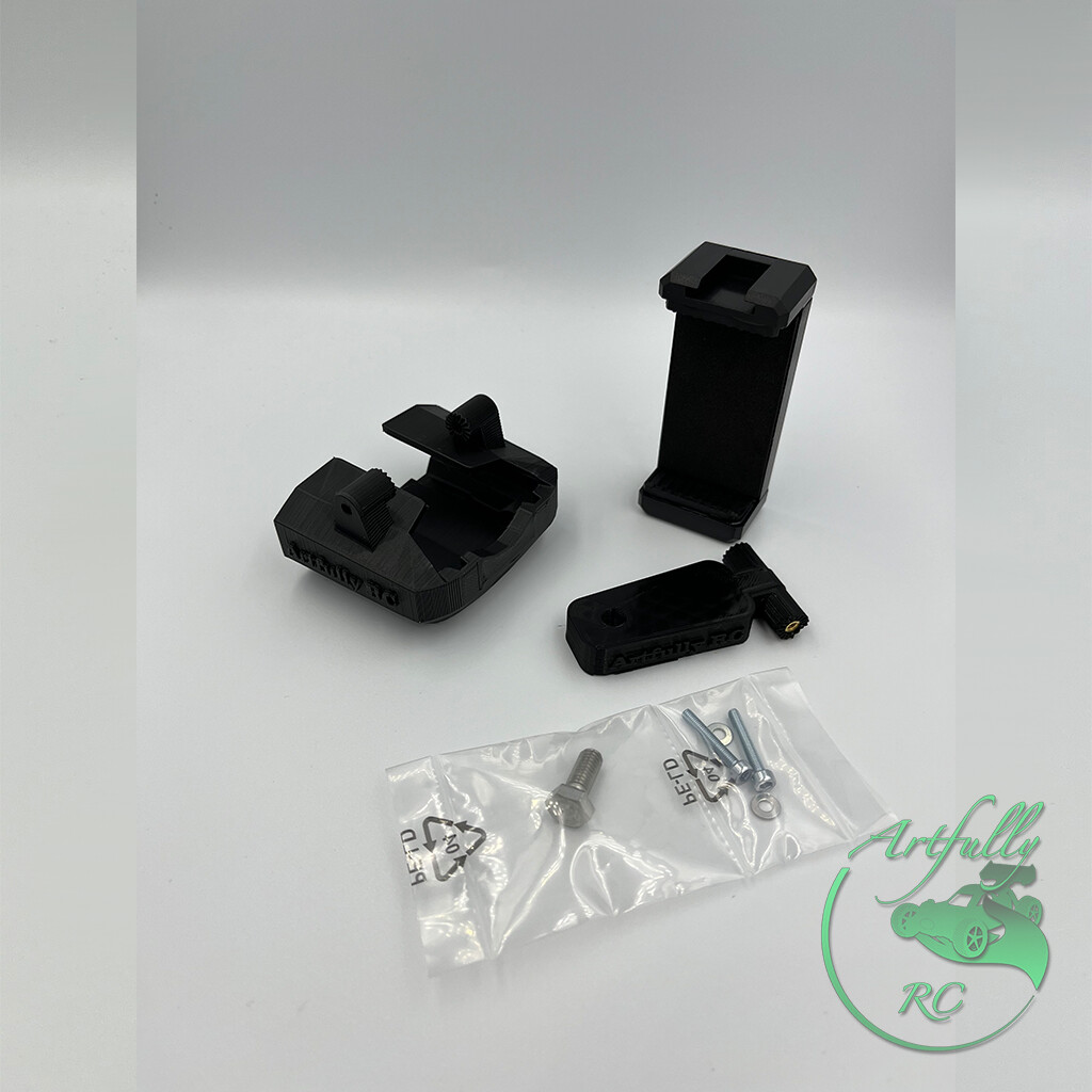 Artfully RC - Aufschub-Handyhalter Futaba T4PM/T4PV, Farbauswahl: schwarz