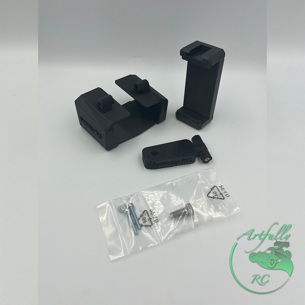 Artfully RC - Aufschub-Handyhalter Spektrum DX3, Farbauswahl: schwarz