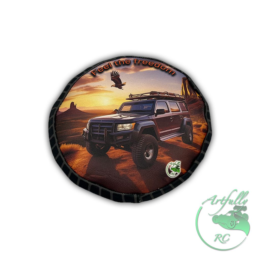Artfully RC - Reserveradabdeckung - Crawler, Designauswahl: Feel The Freedom