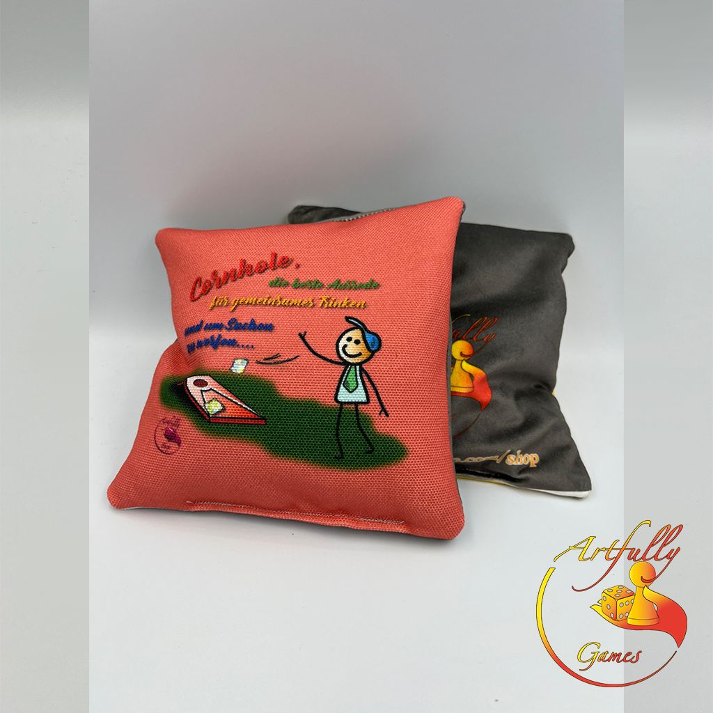 Artfully Games - Cornhole-/Sackloch-Bags, 4er-Set, Farbauswahl: Ausrede - Rot