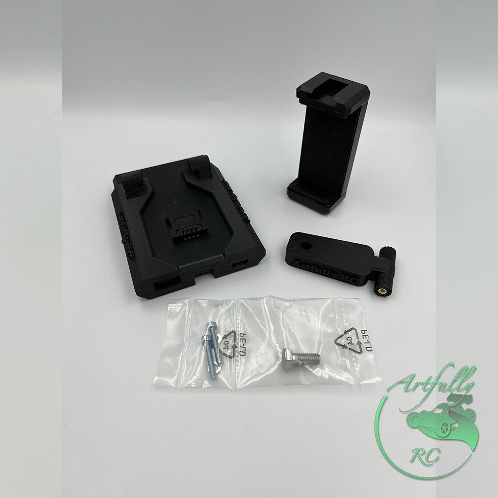 Artfully RC - Aufschub-Handyhalter Fly Sky Noble NB4, Farbauswahl: schwarz
