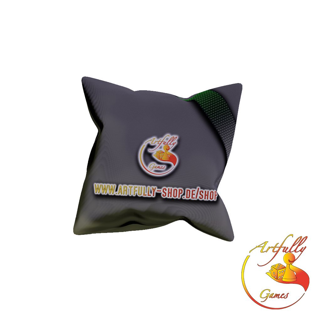 Artfully Games - Cornhole-/Sackloch-Hobby-Bags, 4er-Set - Green-Dragon, Rückseite: quick 7/10