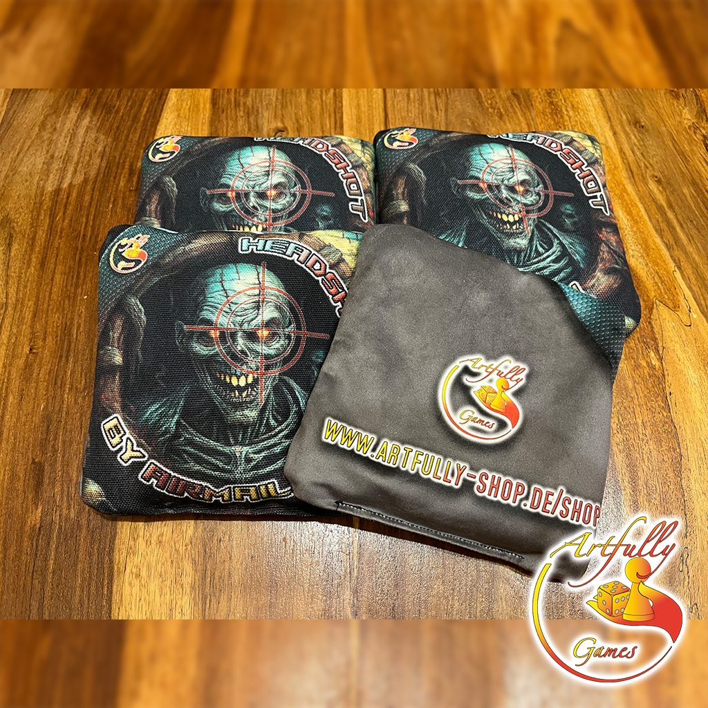 Artfully Games - Cornhole-/Sackloch-Hobby-Bags, 4er-Set - Headshot