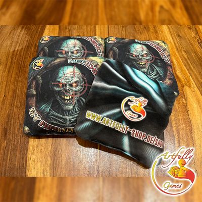 Artfully Games - Cornhole-/Sackloch-Hobby-Bags, 4er-Set - Headshot