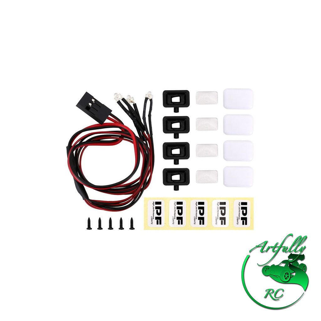 Artfully RC - LED-Scheinwerferset, eckig, IPF für 1/18 & 1/24
