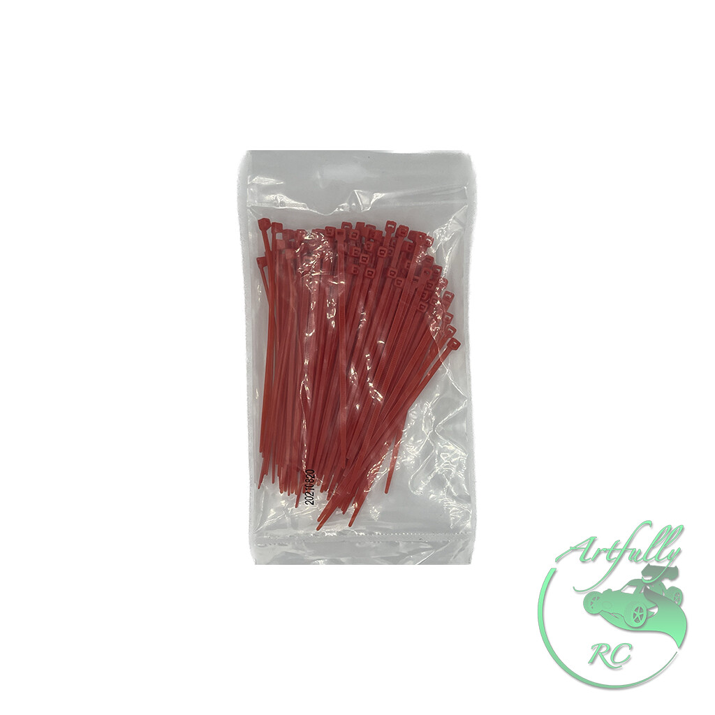 Artfully RC - Kabelbinder, klein, 100er Artfully RC - Kabelbinder, klein, 100er, Farbauswahl: Rot