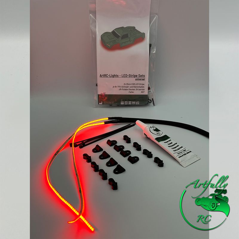 ArtRC-Lights - COB LED Stripe-Set - ROT