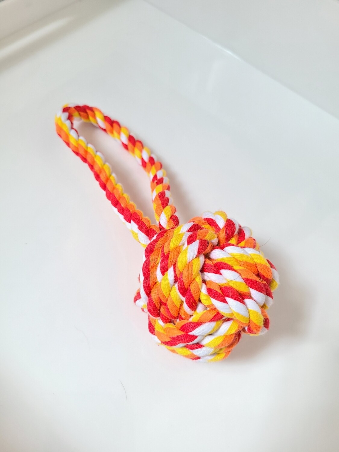 Orange - Rope Knot Ball Toy - M