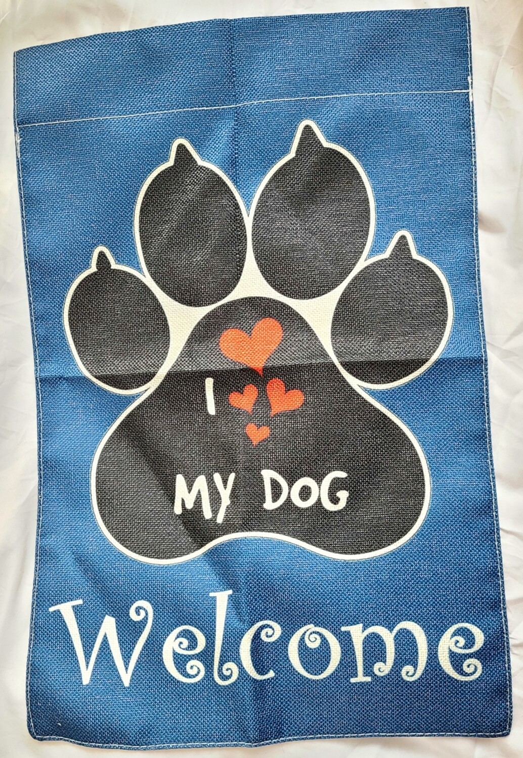 I ❤ My Dog Welcome Flag
