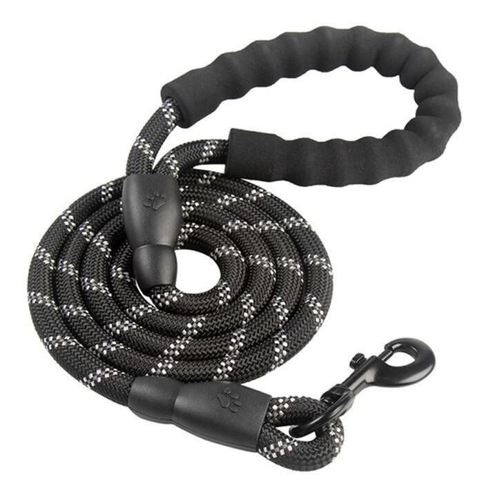 1/3" Thick Heavy Duty Nylon Dog Leash with Padded Handle - 4ft
