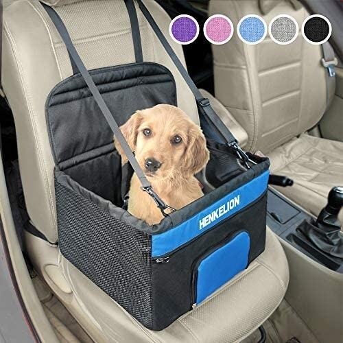 Henkelion Small Dog Car Seat, Dog Booster Seat for Car Front Seat