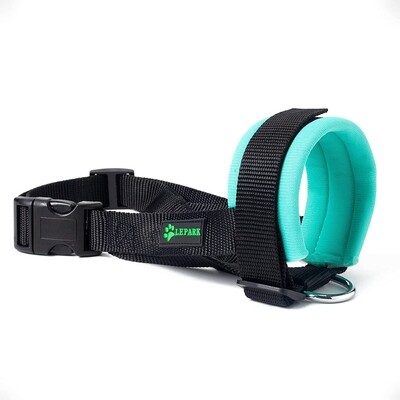 Teal - LEPARK Dog Muzzle with Soft Fabric - M