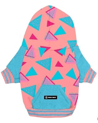 Pink Retro - Fresh Pawz Dog Hoodie - XS