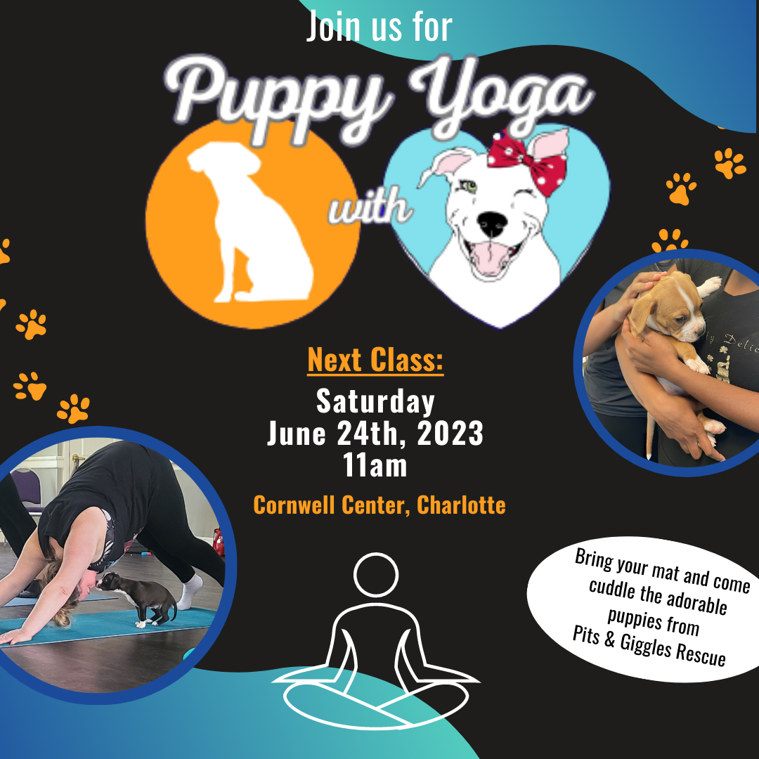 Puppy Yoga 6/24/2023 11am - 12 noon
