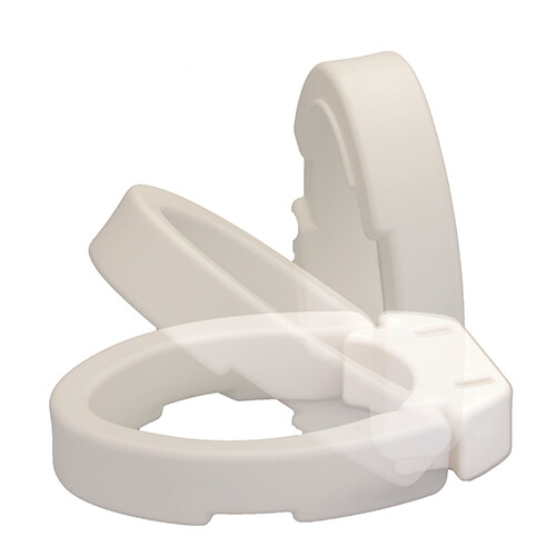 Elongated Hinged Toilet Seat Riser
