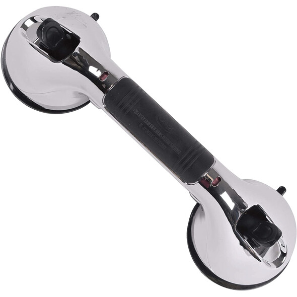 12 inch Suction Cup Grab Bar Chrome