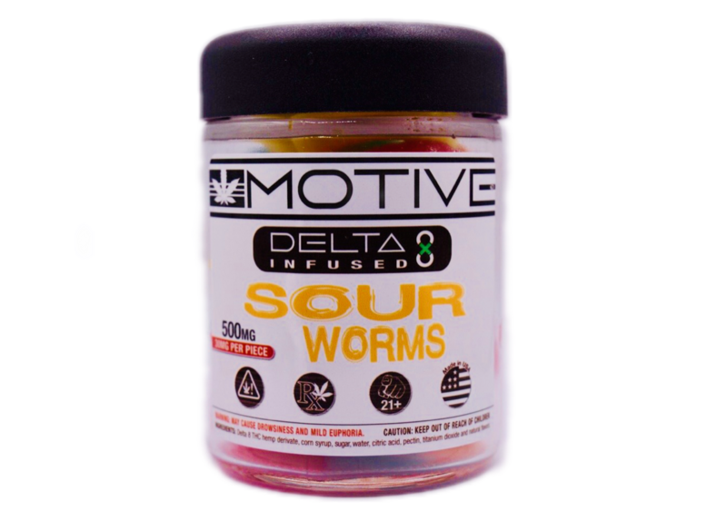 Delta 8 Infused Sour Worms 500mg