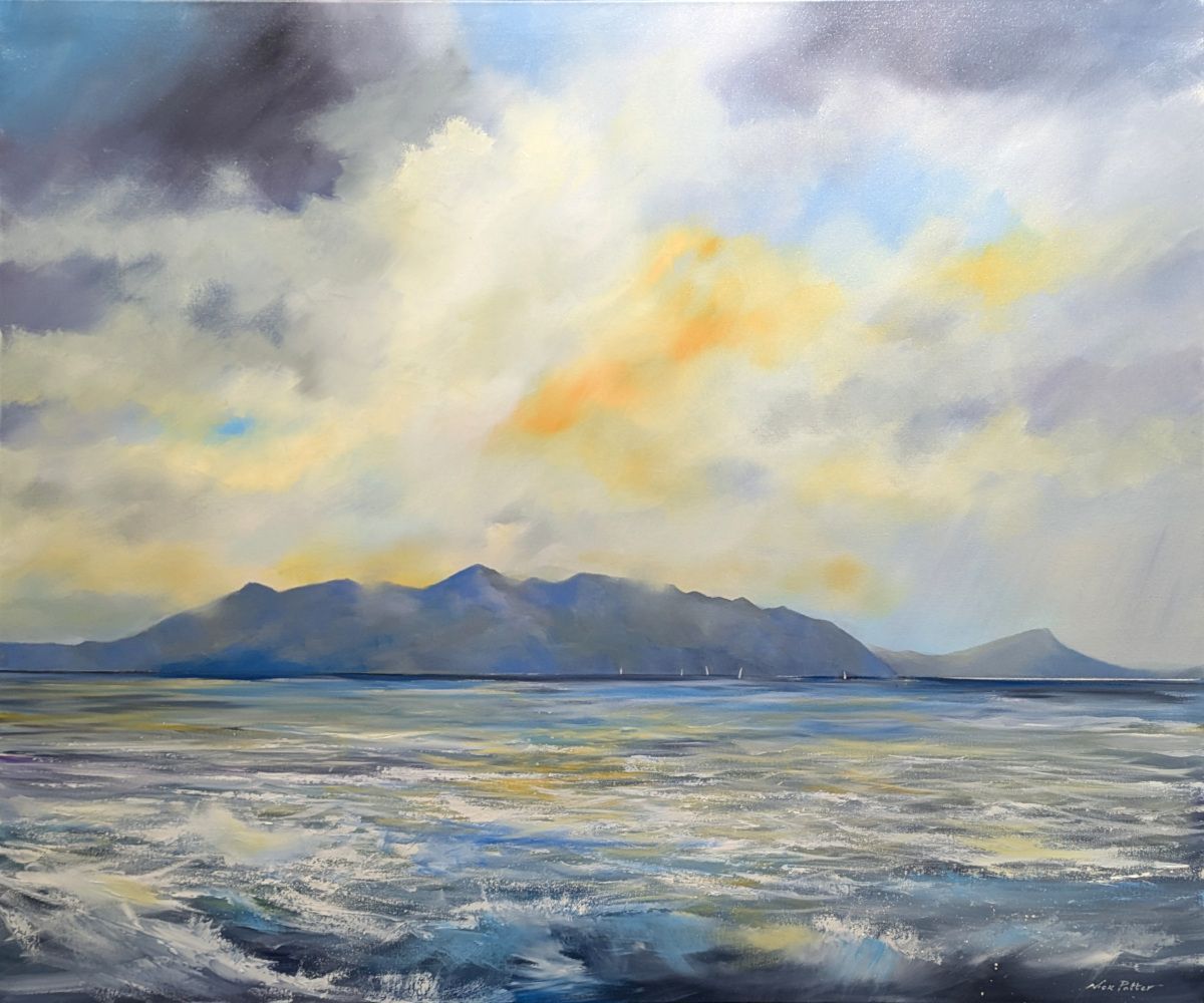 Evening Light Approaching Arran