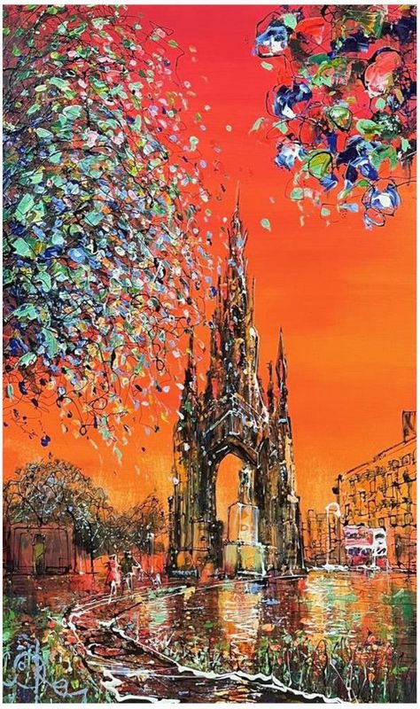 Sunset At Scott Monument