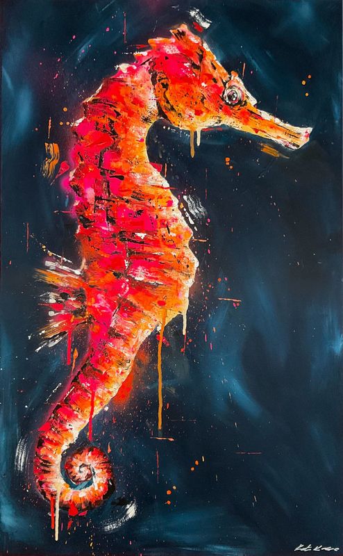 Neon Seahorse