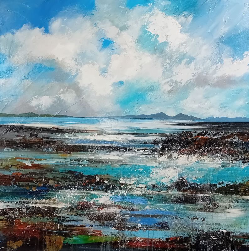 Morning Calm - Eigg and Rum from Sleat, Skye