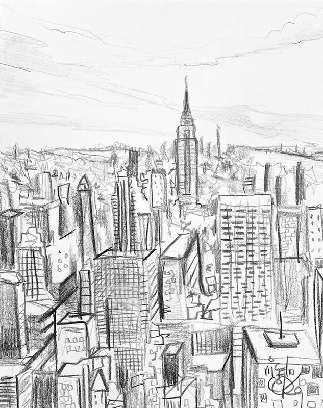 Overlooking Manhattan - Original Study