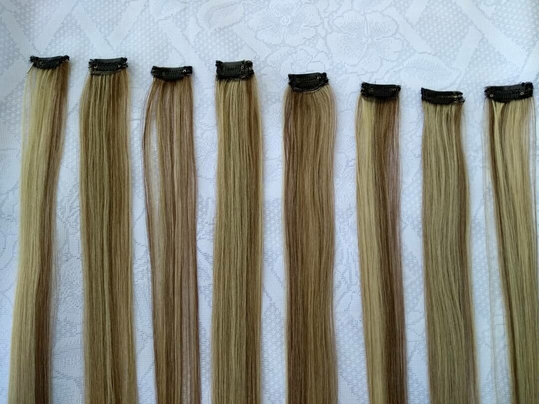 Mechones de cabello seminatural paquete x4